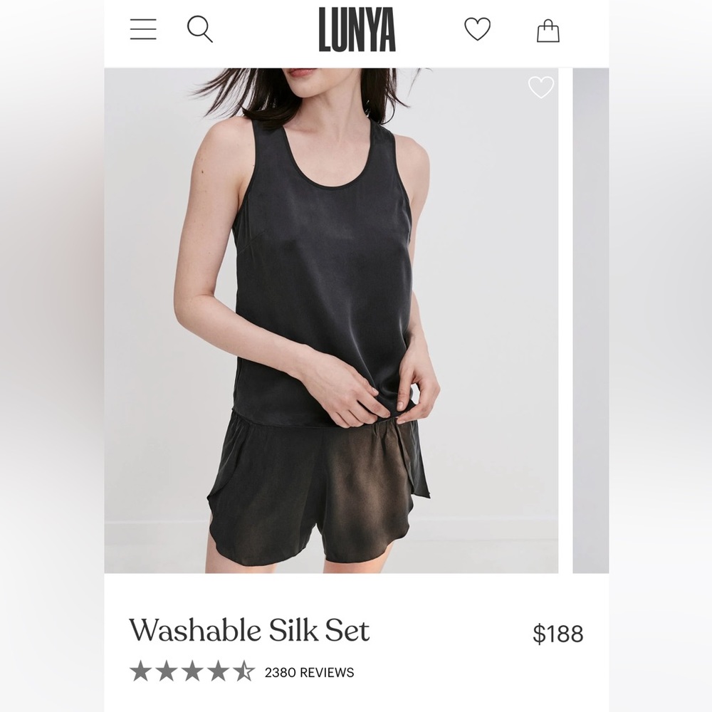 Lunya washable silk set